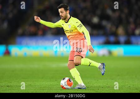 Leicester, ENGLAND - 22. FEBRUAR Bernardo Silva (20) von Manchester City beim Premier-League-Spiel zwischen Leicester City und Manchester City im King Power Stadium, Leicester am Samstag, 22. Februar 2020. (Kredit: Jon Hobley / MI News) Foto darf nur für redaktionelle Zwecke in Zeitungen und/oder Zeitschriften verwendet werden, Lizenz für kommerzielle Nutzung erforderlich Credit: MI News & Sport /Alamy Live News Stockfoto