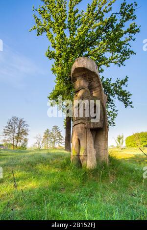 Holzsoldat in der Festung Daatselaar, Niederlande, Utrechter, Fort Daatselaar, Renswoude Stockfoto