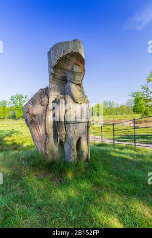 Holzsoldat in der Festung Daatselaar, Niederlande, Utrechter, Fort Daatselaar, Renswoude Stockfoto