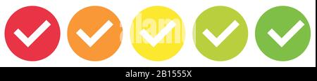 Symbolsatz prüfen Stock Vektor