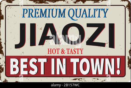 Auf weißem Hintergrund isolierter Jiaozi-Ikone-Vektor, Logo-Konzept von Jiazi auf weißem Hintergrund Stock Vektor