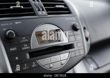 Control Panel in einem modernen Auto Stockfoto