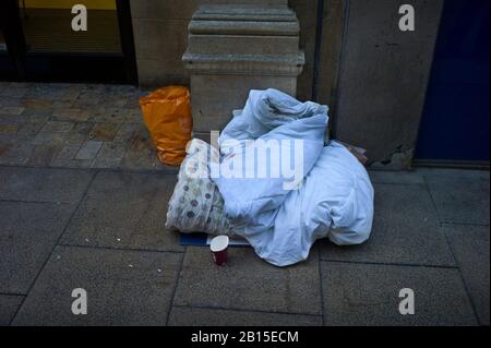 Cambridge England UK Rough Schlafsack Stockfoto