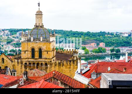 Blick von der Universität von Coimbra, Portugal Stockfoto