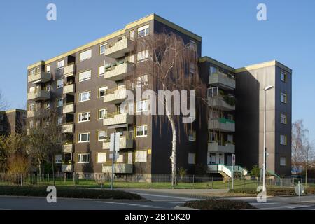 Mehrfamilienhaus, Methler, kamen, Ruhrgebiet, Nordrhein-Westfalen, Deutschland, Europa Stockfoto