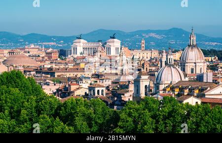 Panoramablick über Rom, Italien Stockfoto