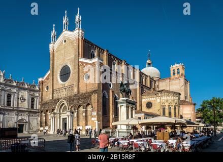 Venedig, Italien - 21. Mai 2017: Die Basilika San Giovanni e Paolo an sonnigen Tagen. Stockfoto