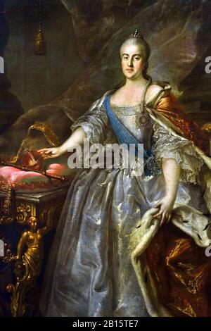 Katharina II. - Katharina die Große 1729 - 1796 ( geborene Prinzessin Sophie von Anhalt-Zerbst ) Königin von Russland 1762- 1796 ( die am längsten regierende weibliche Führerin des Landes.) 1762 von Iwan Argunow, Russland, Russisch, Föderation, Stockfoto