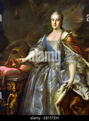 Katharina II. - Katharina die Große 1729 - 1796 ( geborene Prinzessin Sophie von Anhalt-Zerbst ) Königin von Russland 1762- 1796 ( die am längsten regierende weibliche Führerin des Landes.) 1762 von Iwan Argunow, Russland, Russisch, Föderation, Stockfoto