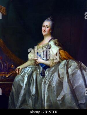 Katharina II. - Katharina die Große 1729 - 1796 ( geborene Prinzessin Sophie von Anhalt-Zerbst ) Königin von Russland 1762- 1796 ( die am längsten regierende weibliche Führerin des Landes) 1762-171796 von Dmitry Levitsky Russland, Russisch, Föderation, Stockfoto