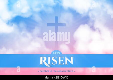 Christlich-religiöse Gestaltung für die Osterfeier. Stock Vektor