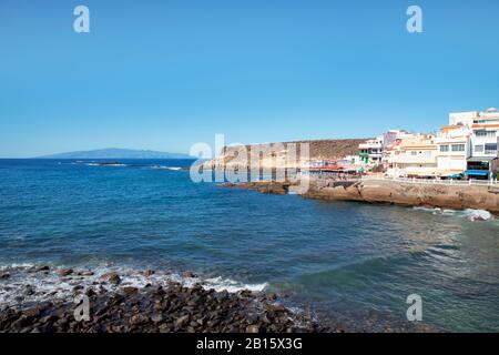 Das beliebte, ruhige Fischerdorf im Süden der Insel, La Caleta, Costa Adeje, Tenera, Kanarische Inseln, Spanien Stockfoto