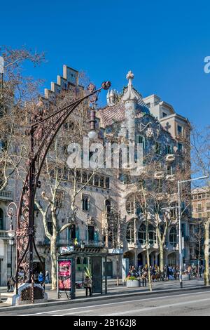 Casa Batllo, Barcelona, Katalonien, Spanien Stockfoto