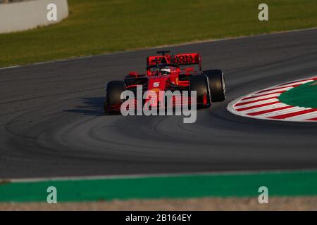 #05 Sebastian Vettel, Scuderia Ferrari. Formel-1-Weltmeisterschaft 2020, Wintertesttage #1 2020 Barcelona, 19./21. Februar 2020. Stockfoto