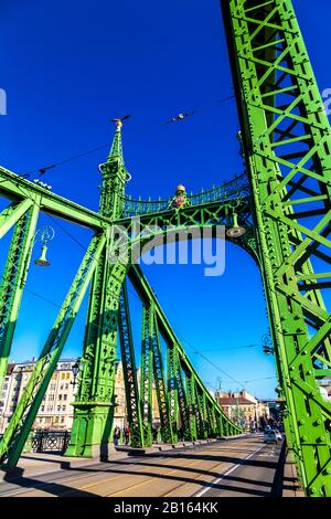 Freiheitsbrücke (Szabadság Híd) in Budapest, Ungarn Stockfoto