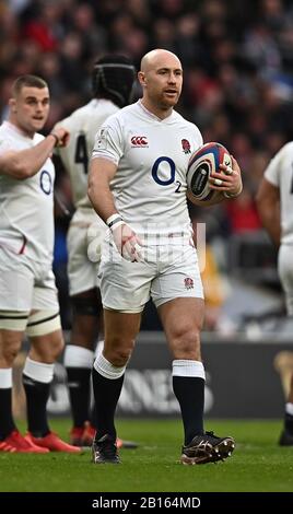 Twickenham, Großbritannien. Februar 2020. Willi-Heinz (England und Gloucester Rugby). England V Irland. Guiness sechs Nationen. Twickenham Stadium. Twickenham. London. GROSSBRITANNIEN. Credit Garry Bowden/Sport in Pictures/Alamy Live News. Credit: Sport In Pictures/Alamy Live News Stockfoto