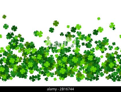 Happy Saint Patricks Tag horizontaler, nahtloser Hintergrund mit Muster Stock Vektor