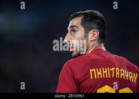 Rom, Italien. Februar 2020. Der AS Roma während des Serie-A-Spiels zwischen Roma und Lecce im Stadio Olimpico, Rom, Italien am 23. Februar 2020. Foto von Giuseppe Maffia. Kredit: UK Sports Pics Ltd/Alamy Live News Stockfoto