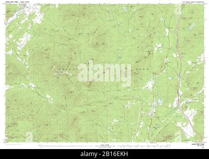 Sehr detaillierte Ansicht der topografischen Karte von 1978 für Lewis, NY Stockfoto