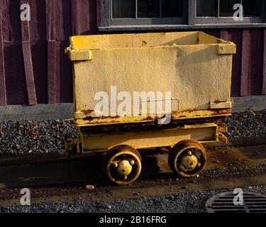 Old Mining skip im Britannia Mine Museum am Britannia Beach, British Columbia, Kanada Stockfoto