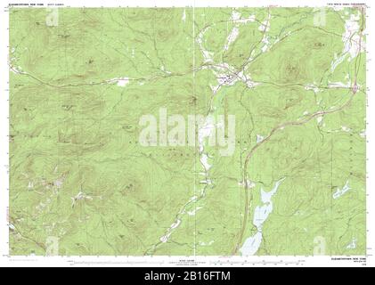 Sehr detaillierte Ansicht der topografischen Karte von 1978 für Elisabethtown, NY Stockfoto