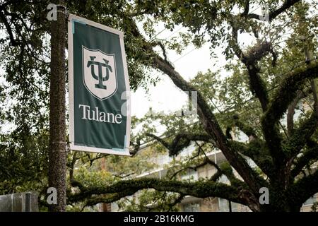 New Orleans, Louisiana - 10. Februar 2020: Universitätscampus der Tulane University Stockfoto