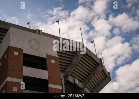 Tuscaloosa, Alabama - 8. Februar 2020: College-Campus der University of Alabama Crimson Tide Stockfoto