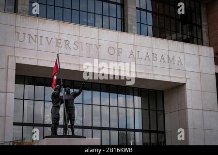 Tuscaloosa, Alabama - 8. Februar 2020: College-Campus der University of Alabama Crimson Tide Stockfoto