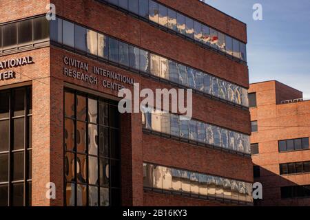 Tuscaloosa, Alabama - 8. Februar 2020: College-Campus der University of Alabama Crimson Tide Stockfoto