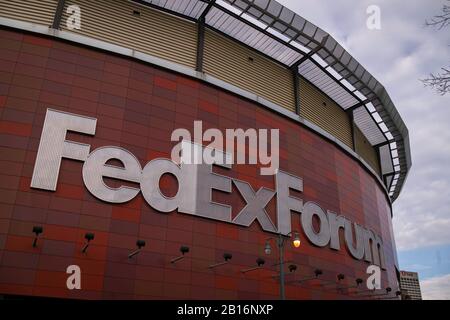 Memphis, Tennessee - 27. Januar 2020: FedExForum Arena, Heimat der NBA Grizzlies und U of M Tigers NCAA Basketball Stockfoto