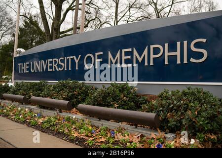 Memphis, Tennessee - 27. Januar 2020: Campus der University of Memphis Stockfoto