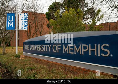 Memphis, Tennessee - 27. Januar 2020: Campus der University of Memphis Stockfoto