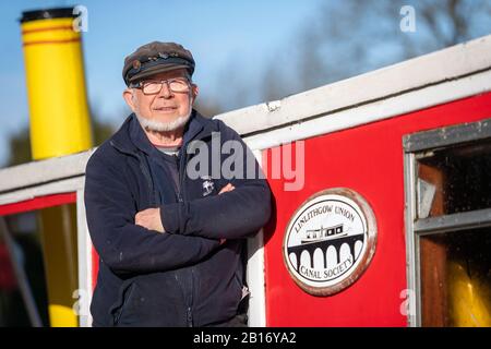 Cala Homes, Linlithgow, Canal Centre, Union Canal, Volunteer Mike Smith Stockfoto