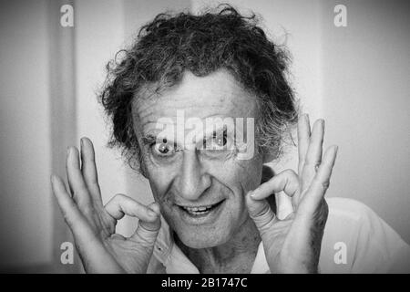 Marcel Marceau, französischer MIME-Künstler, 1923 - 2003. Fotografiert in London 1988. Stockfoto