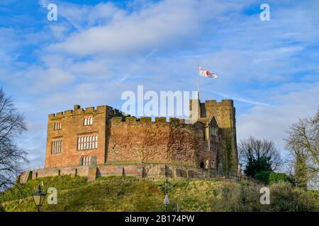 Tamworth Castle, eine normannische Burg, Stadt Tamworth, Staffordshire, England Stockfoto