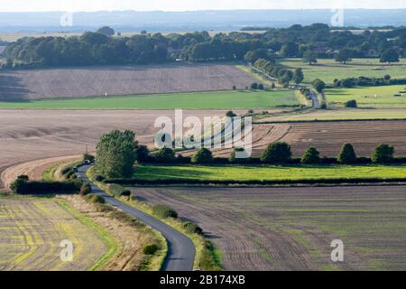 Hackpen Hill, in der Nähe von Swindon, Wiltshire, England Stockfoto