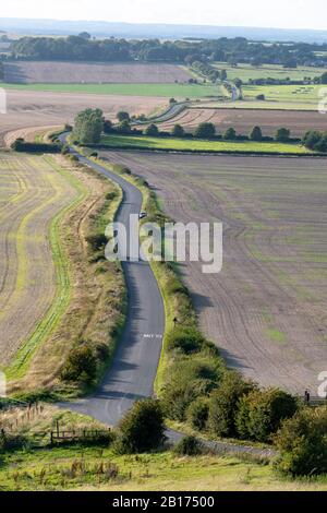 Hackpen Hill, in der Nähe von Swindon, Wiltshire, England Stockfoto