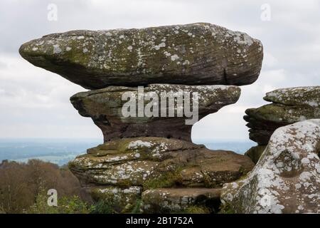 Brimham Rocks, in der Nähe von Harrogate, North Yorkshire, England Stockfoto