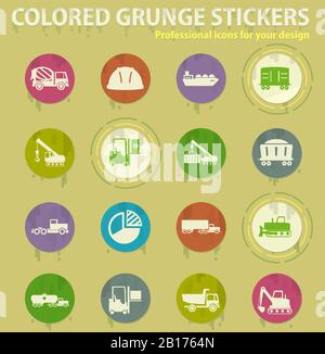 Industrielle einfach Symbole Stock Vektor