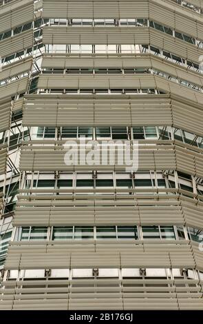 Greenland Plaza Büro- und Hotelgebäude im Zhengdong Bezirk, Zhengzhou, Provinz Henan, China. Umgangssprachlich als die 'Maiskolben' bekannt. Stockfoto