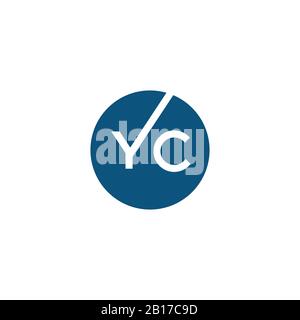 Vektor-Design mit Anfangsbuchstaben yc oder CY-Logo Stock Vektor