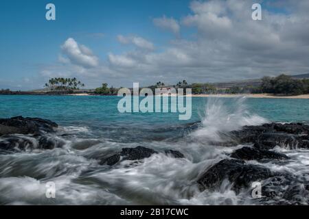 Strand und Wellen Stockfoto