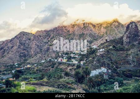 Spanien, La Gomera, Hermigua, Roques de San Pedro Stockfoto