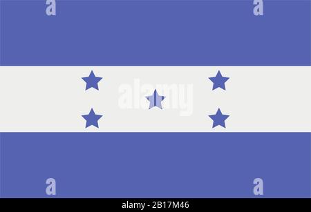Flagge Honduras in Vektor auf weißem Hintergrund dargestellt Stock Vektor