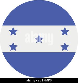 Flagge Honduras in Vektor auf weißem Hintergrund dargestellt Stock Vektor