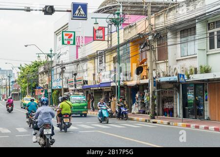 Bangkok, Thailand - Oktober 29.2019: Blick auf den Straßenverkehr in Bangkok, Thailand. Stockfoto