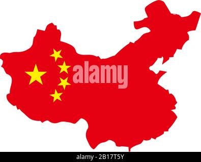 Abstrakter vektor für das symbol für die chinesische Kartenmarkierung Stock Vektor