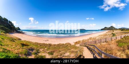 Neuseeland, Nordinsel, Tairua Beach. Stockfoto