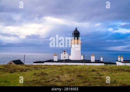 Schottland, Caithness, Dunnet Head, Lighthouse, der nordöstlichste Punkt des schottischen Festlandes. Stockfoto