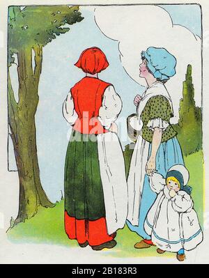 , The Real Mother Goose Nursery Rhyme Illustration von Blanche Fisher Wright um das Jahr 1915 Stockfoto